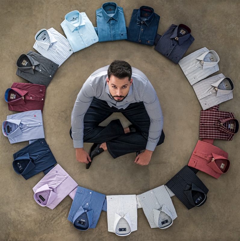 Camisa Social Masculina a Rigor Preços Vila Carlito - Camisa Social Jeans Masculina