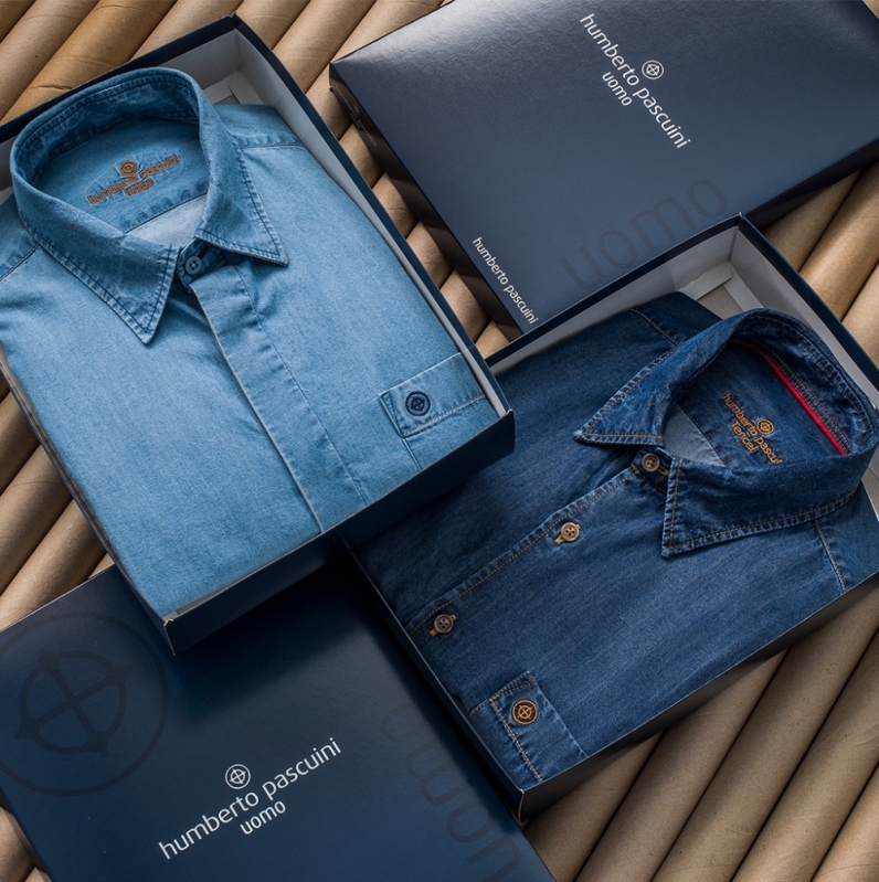 Camisas Jeans Masculina Plus Size Alpinópolis - Camisa Social Plus Size