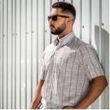 camisa social slim manga curta valor Paraguaçu