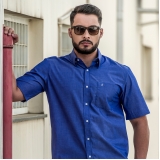 camisas masculina social manga curta Sertãozinho
