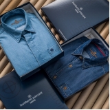 camisas social jeans masculina preço Piranguçu