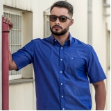 camisas social masculina manga curta preço Campinas